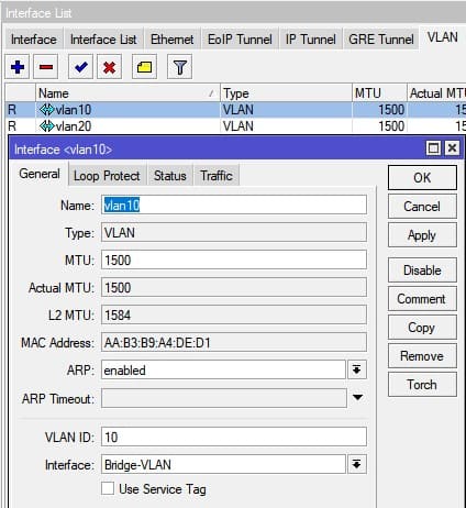 Настройка VLAN между роутерами MikroTik L3, создание VLAN интерфейсов